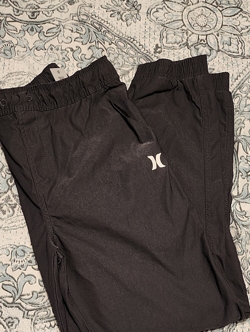 Hurley Black Kids Jogger Pants with White Logo